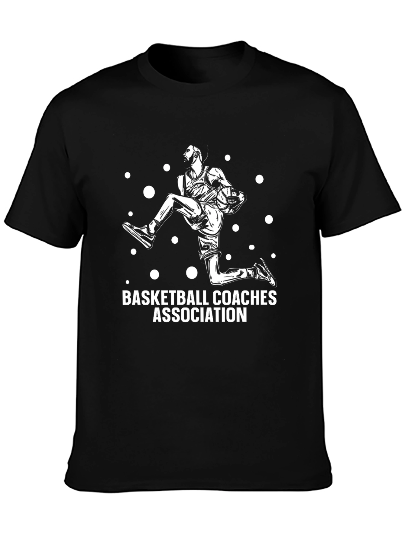 Basketball Coaches Association T-Shirt - Black Graphic Tee