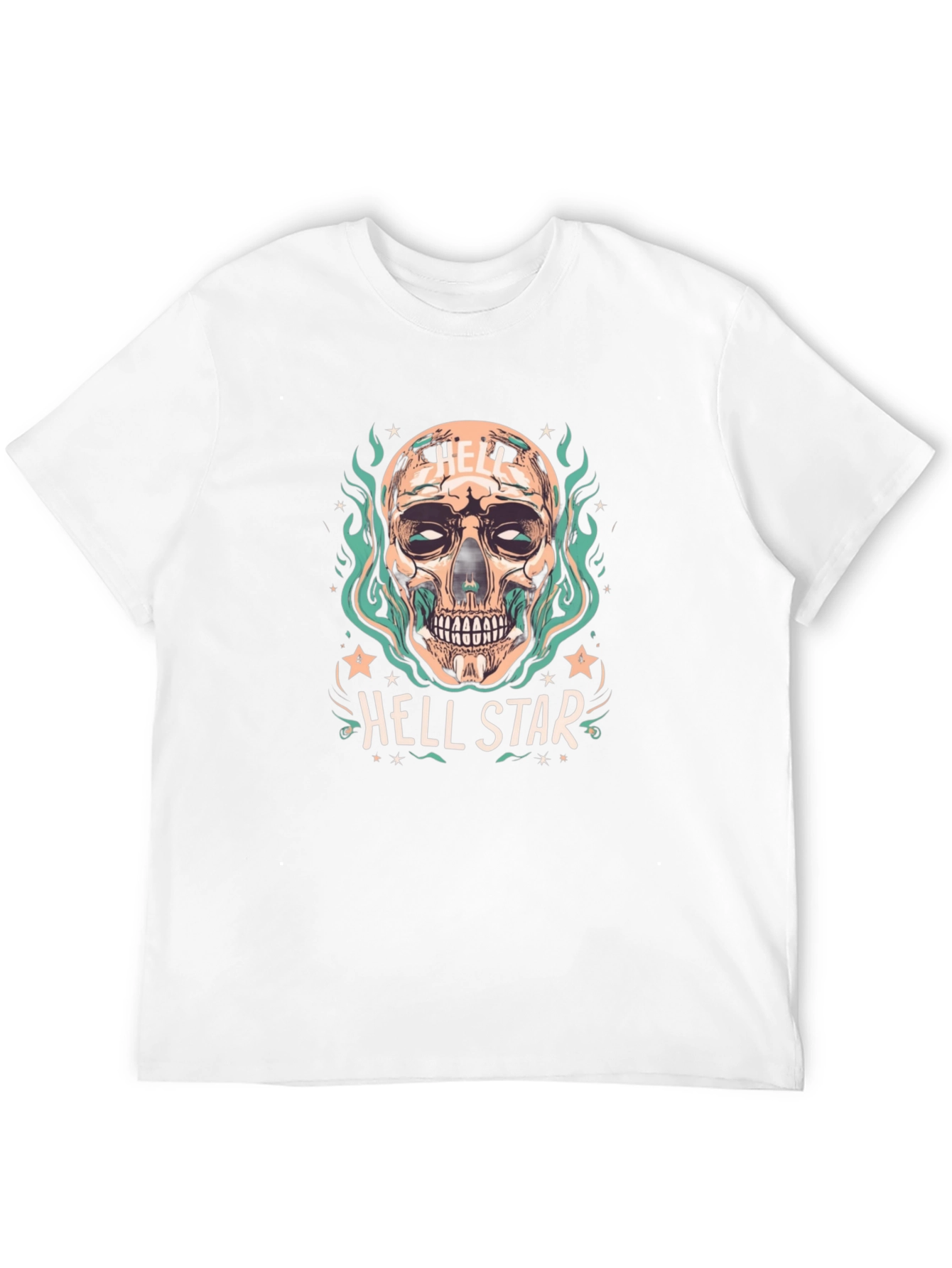 Hell Star Graphic T-Shirt Skull Design