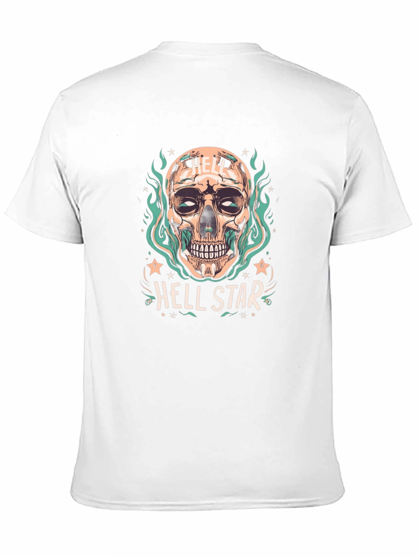 Hell Star Graphic T-Shirt Skull Design
