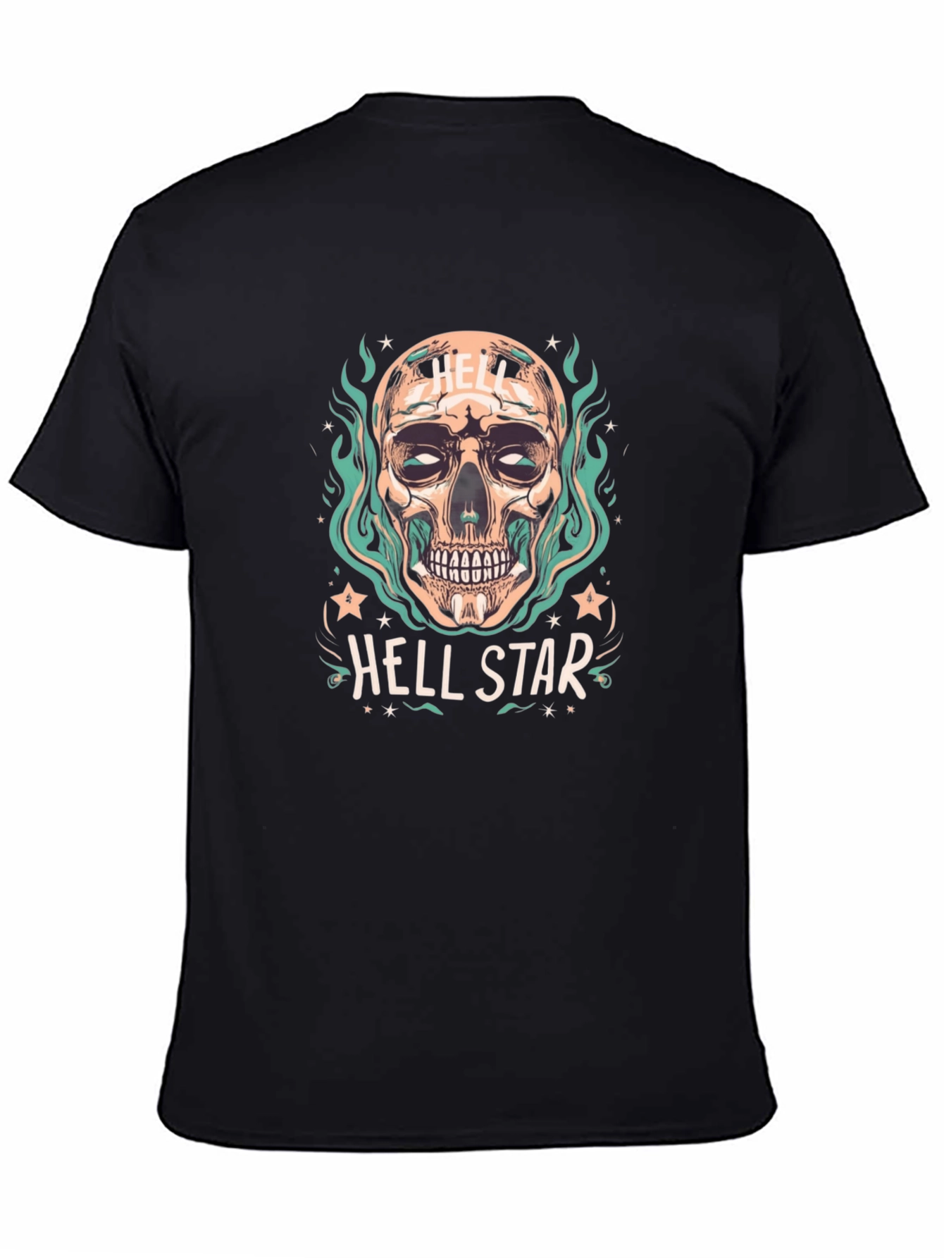 Hell Star Graphic T-Shirt Skull Design