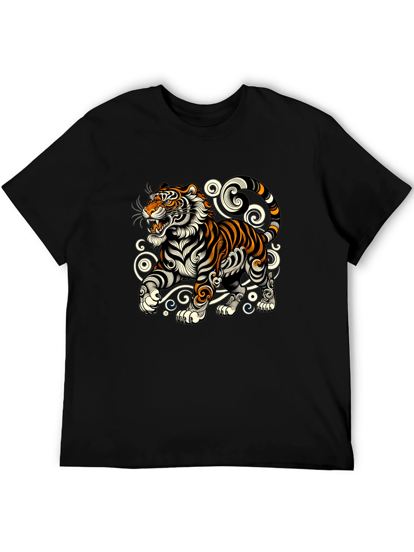 Tiger Graphic Tee - Stylish Black T-Shirt