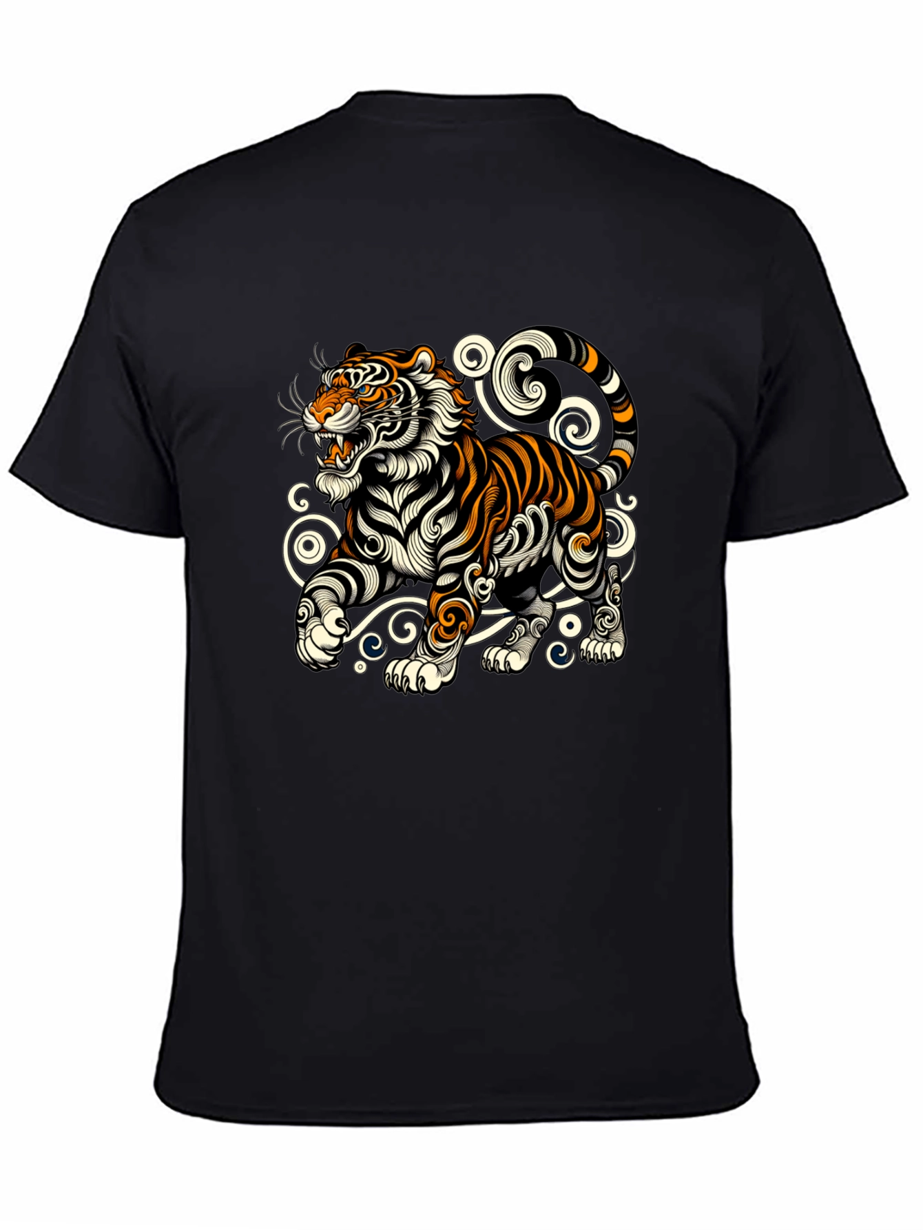 Tiger Graphic Tee - Stylish Black T-Shirt