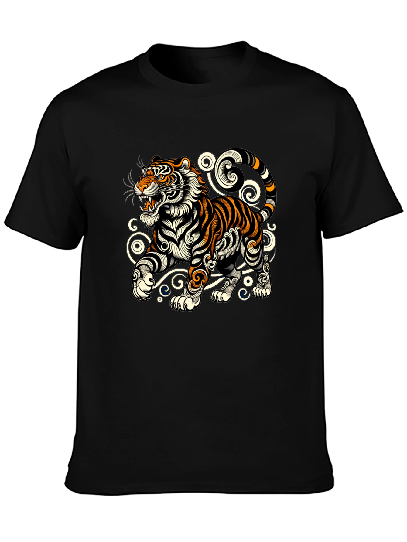 Tiger Graphic Tee - Stylish Black T-Shirt