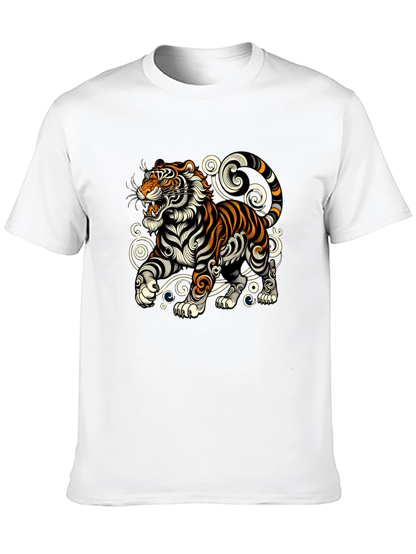 Tiger Graphic Tee - Stylish Black T-Shirt