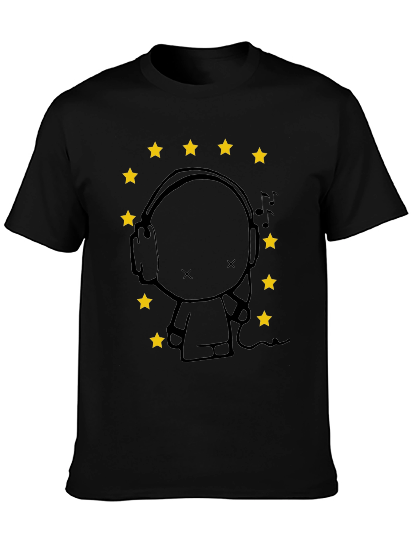 Starry Tunes Black T-Shirt