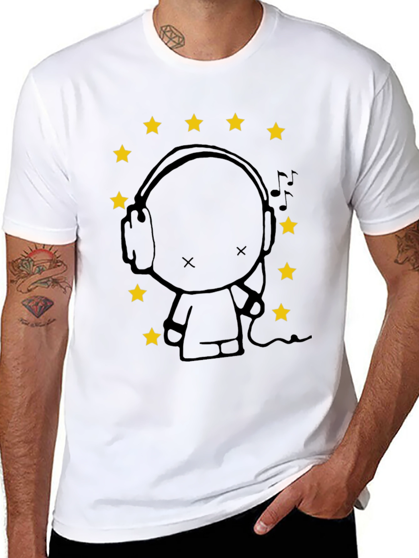 Starry Tunes Black T-Shirt