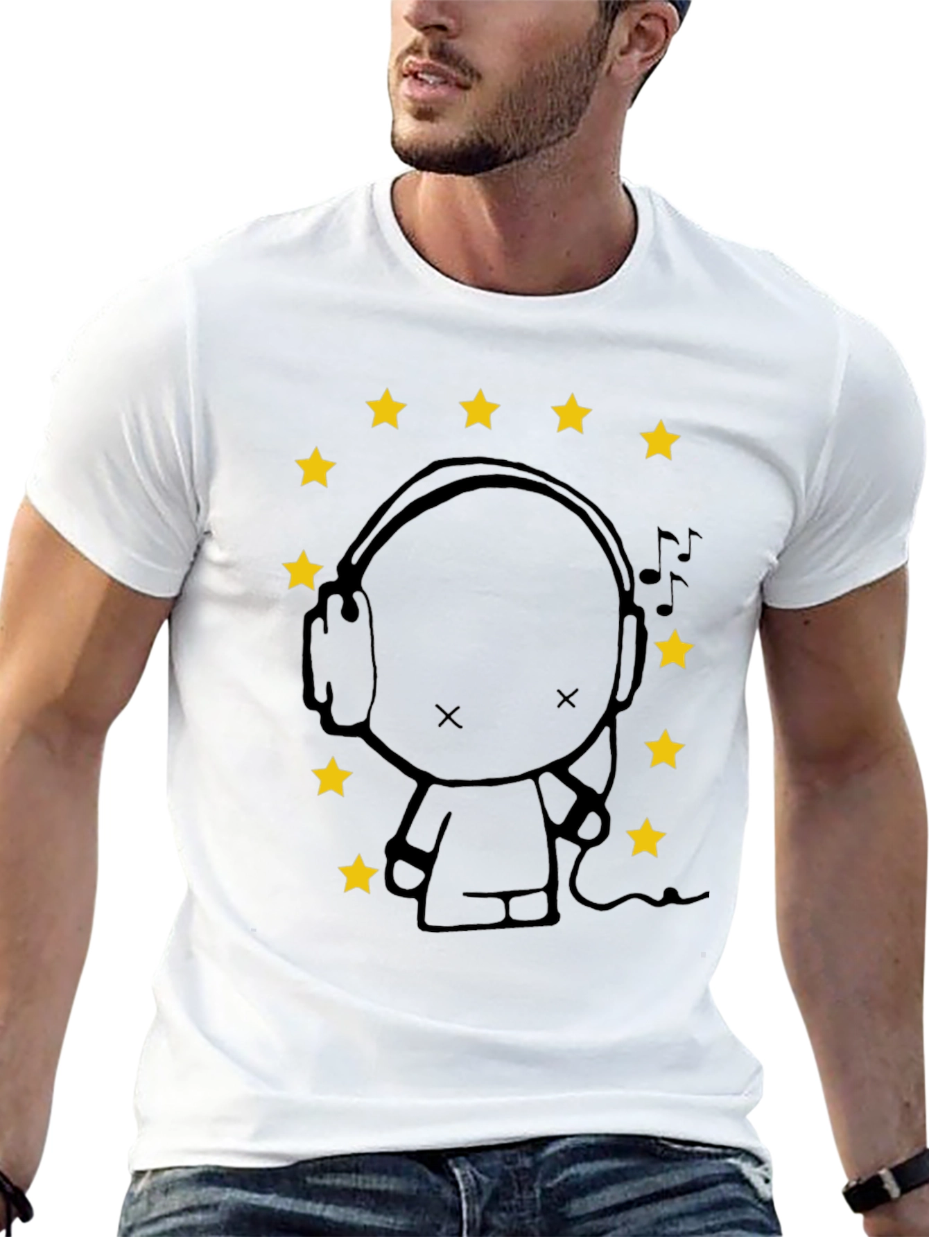 Starry Tunes Black T-Shirt