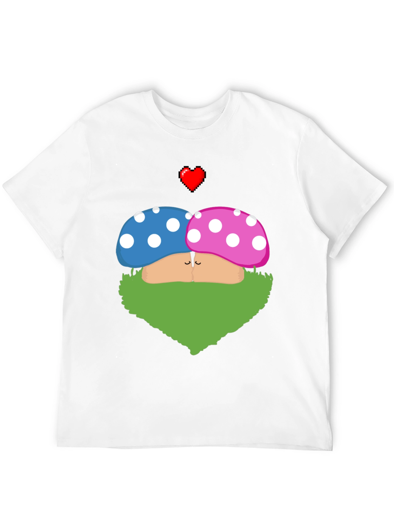 Kissing Mushroom Lover T-Shirt - Fun Novelty Tee