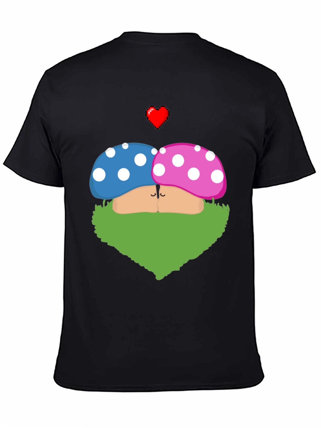 Kissing Mushroom Lover T-Shirt - Fun Novelty Tee