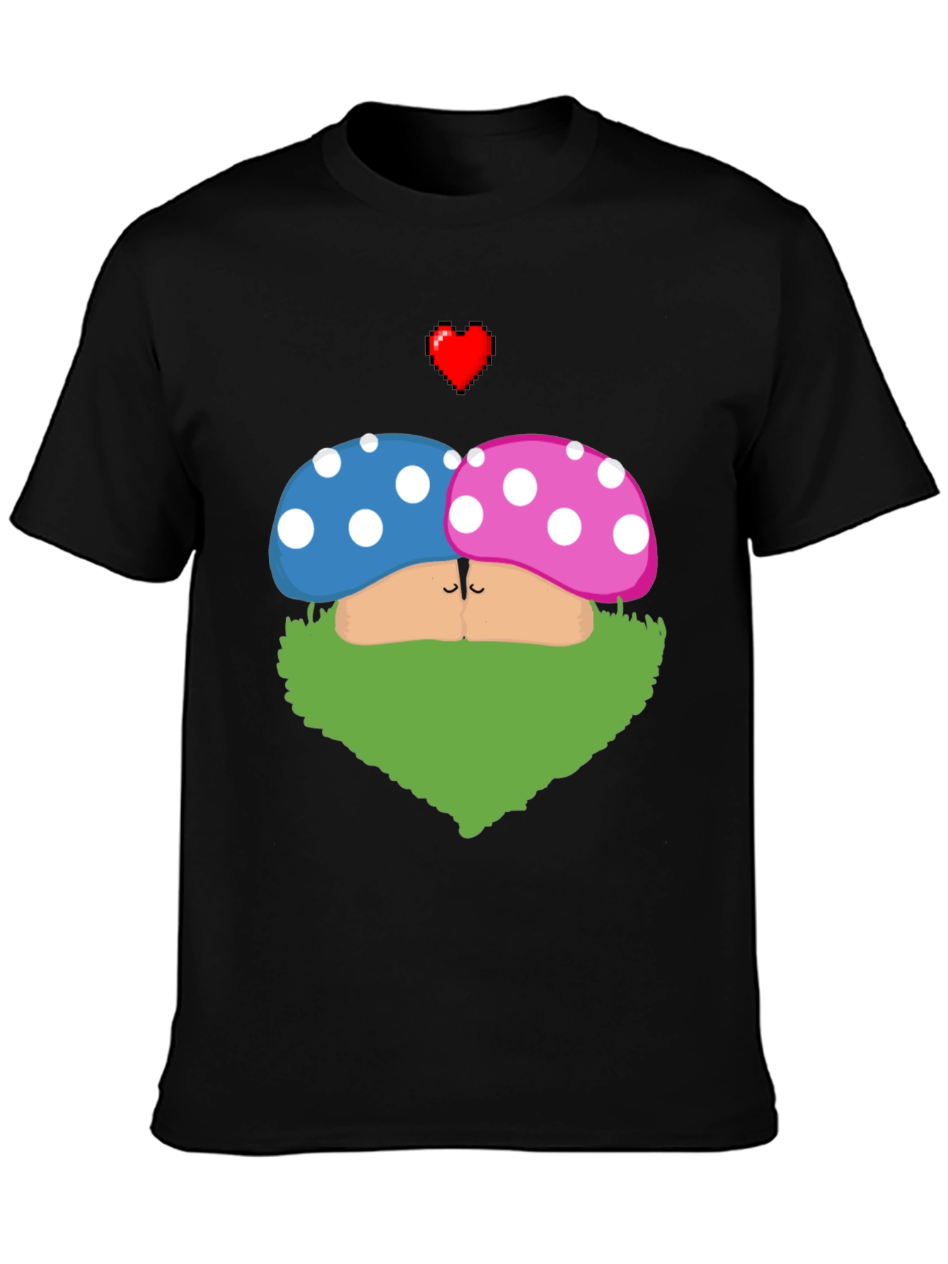 Kissing Mushroom Lover T-Shirt - Fun Novelty Tee