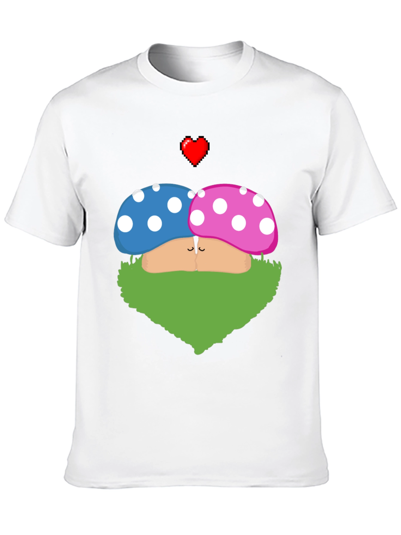 Kissing Mushroom Lover T-Shirt - Fun Novelty Tee