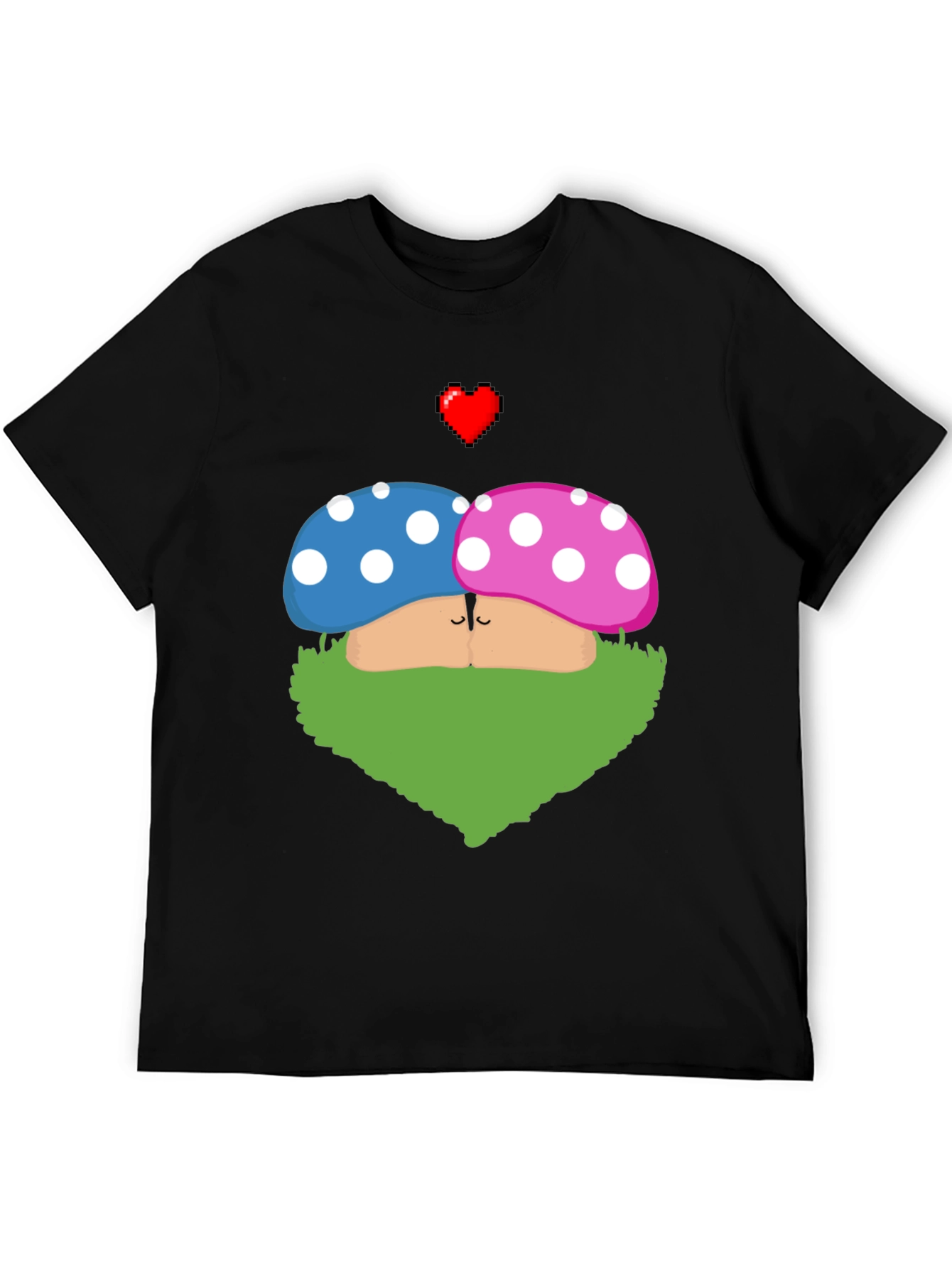Kissing Mushroom Lover T-Shirt - Fun Novelty Tee