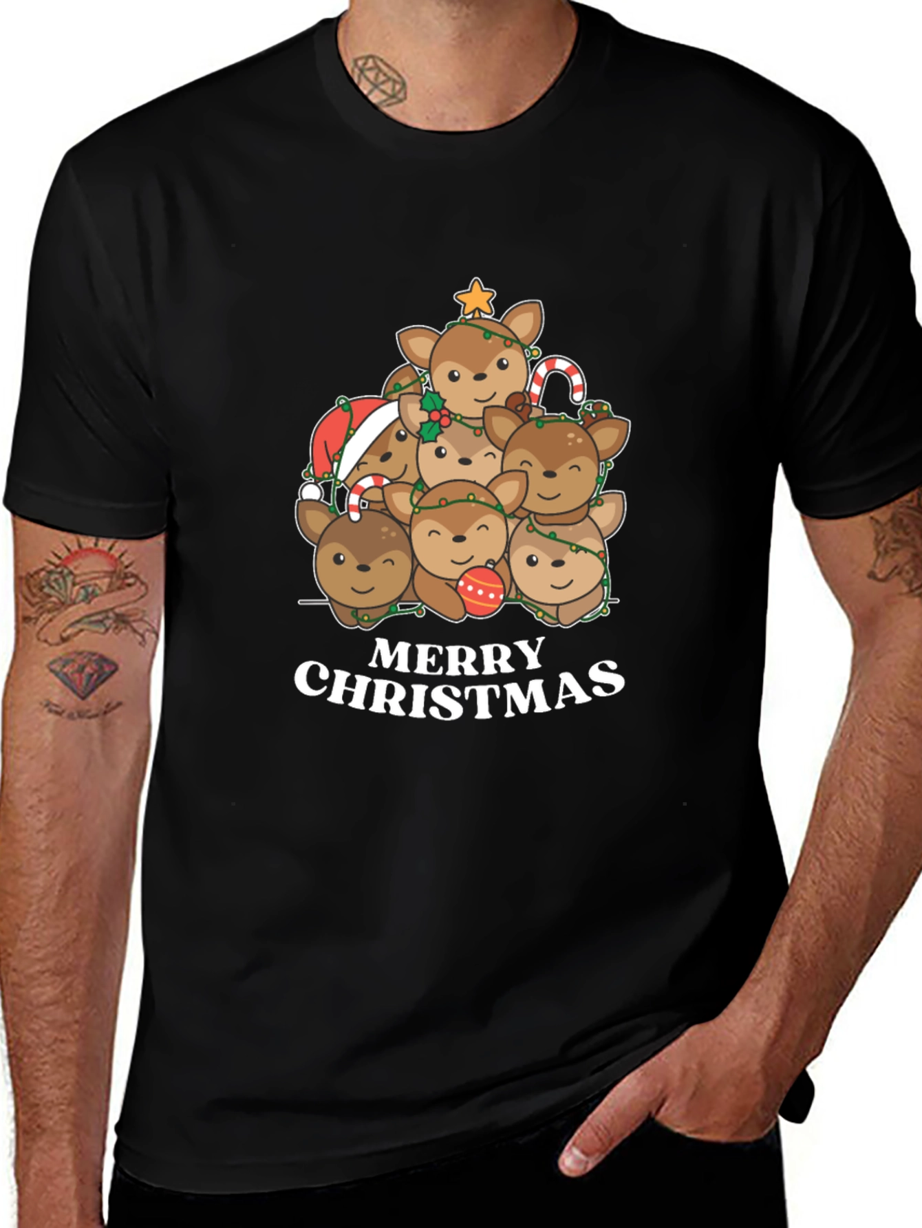 Christmas Reindeer Stack T-Shirt