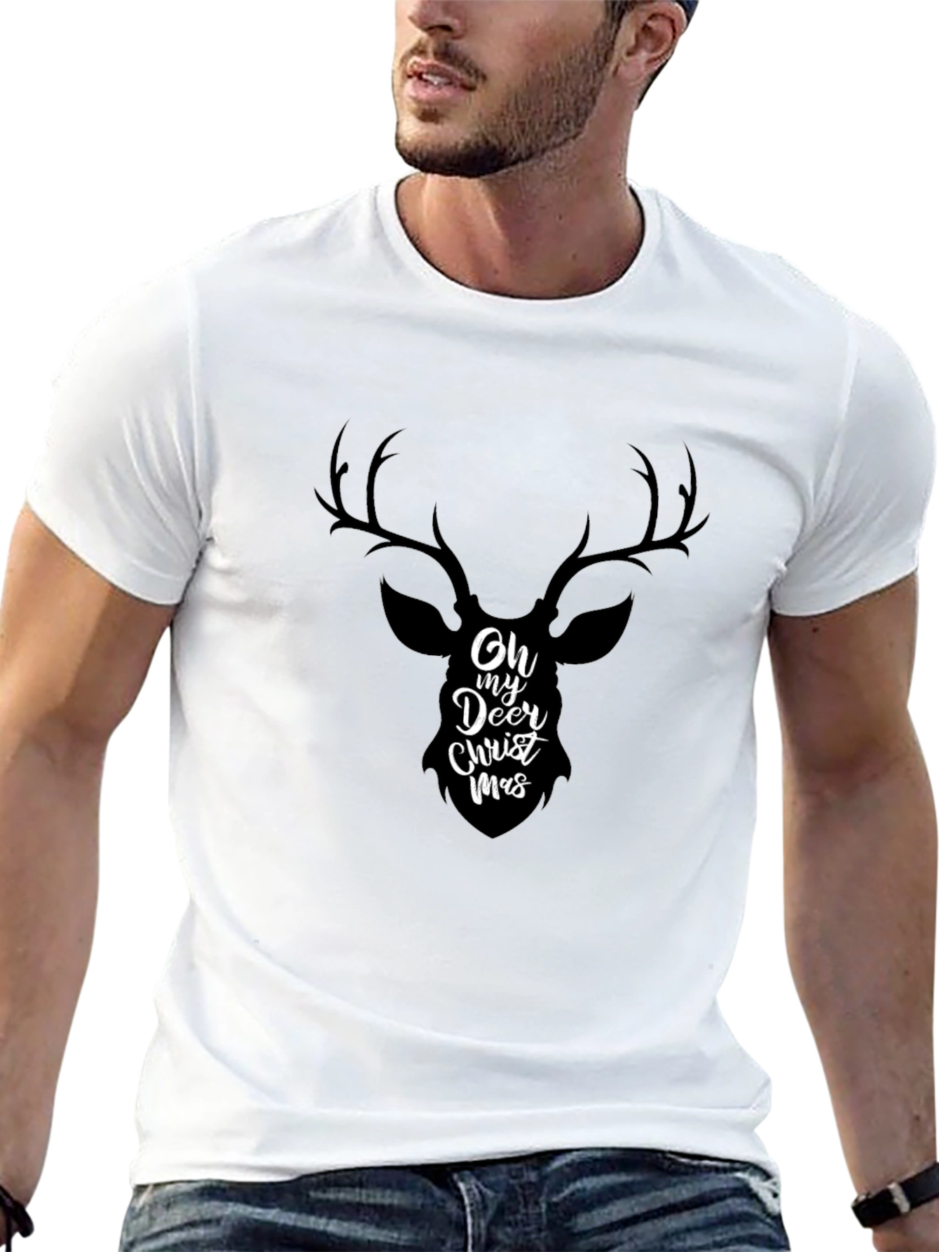 Oh My Deer Christmas Graphic T-Shirt