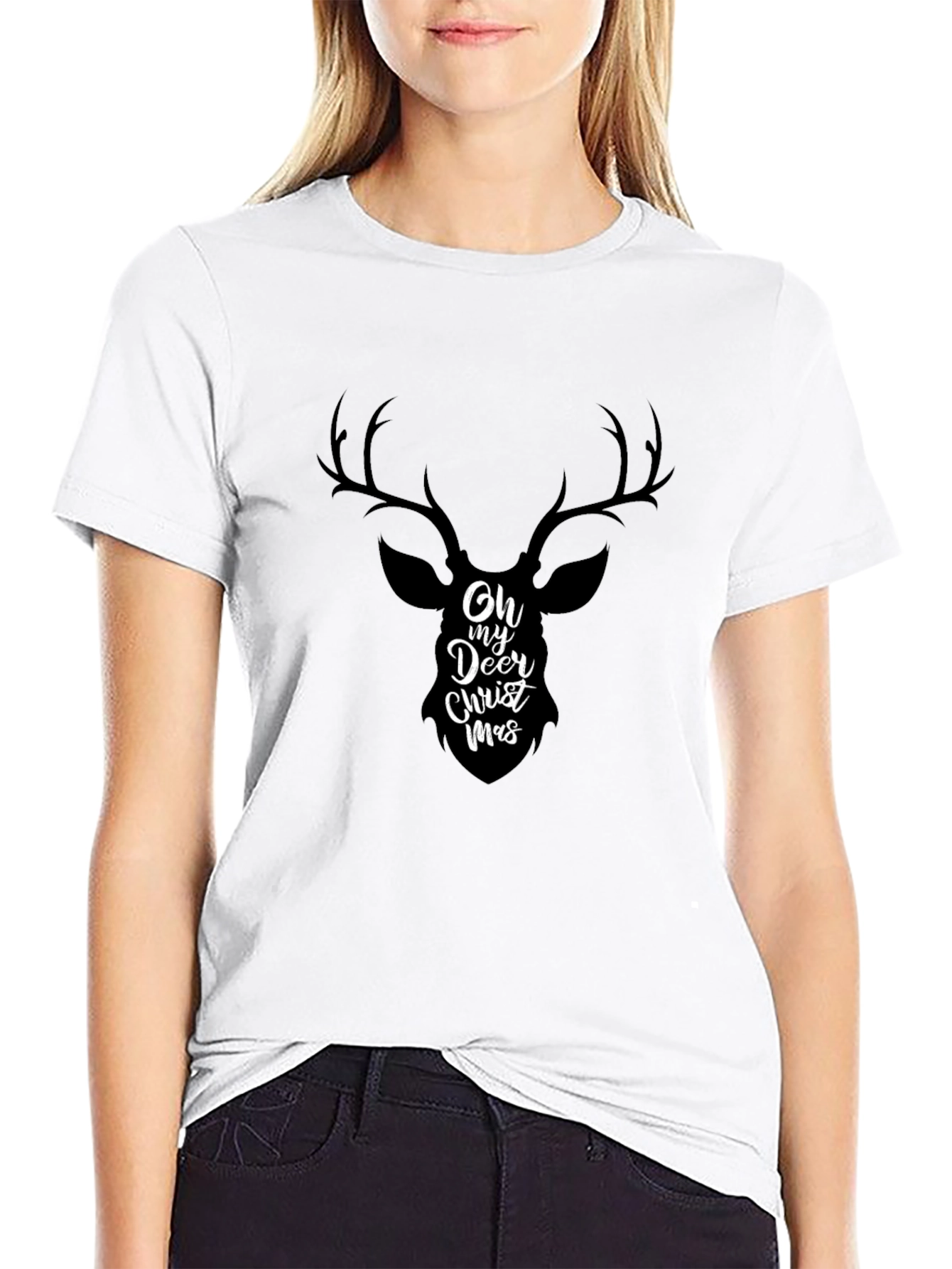 Oh My Deer Christmas Graphic T-Shirt