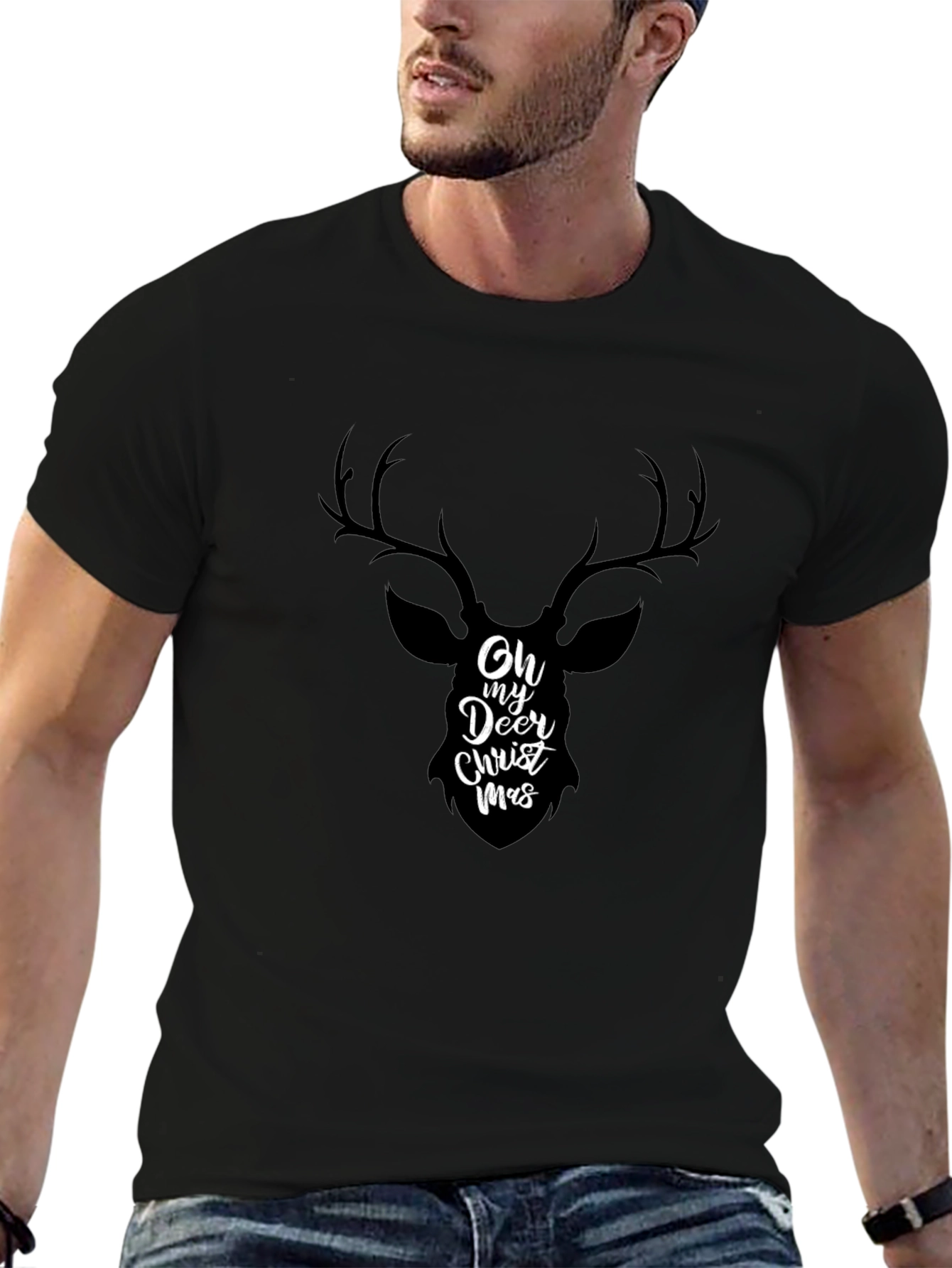 Oh My Deer Christmas Graphic T-Shirt