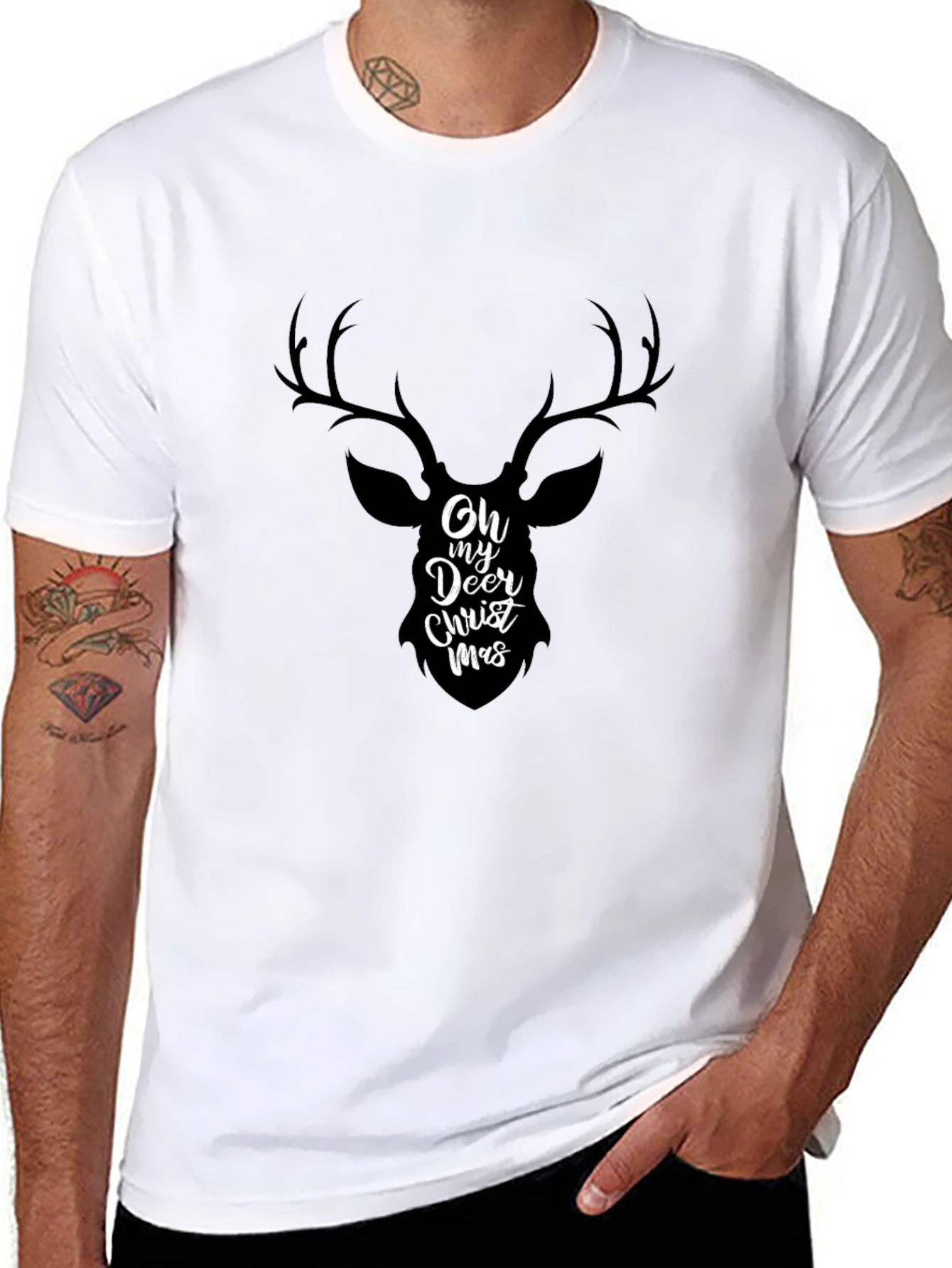 Oh My Deer Christmas Graphic T-Shirt