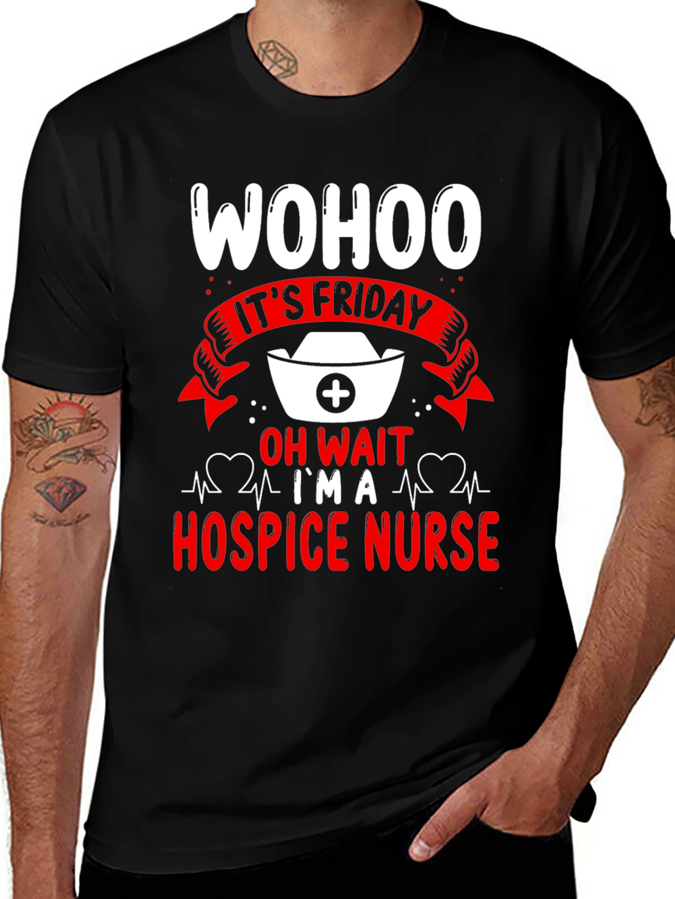 Wohoo Its Friday Hospice Nurse T-Shirt