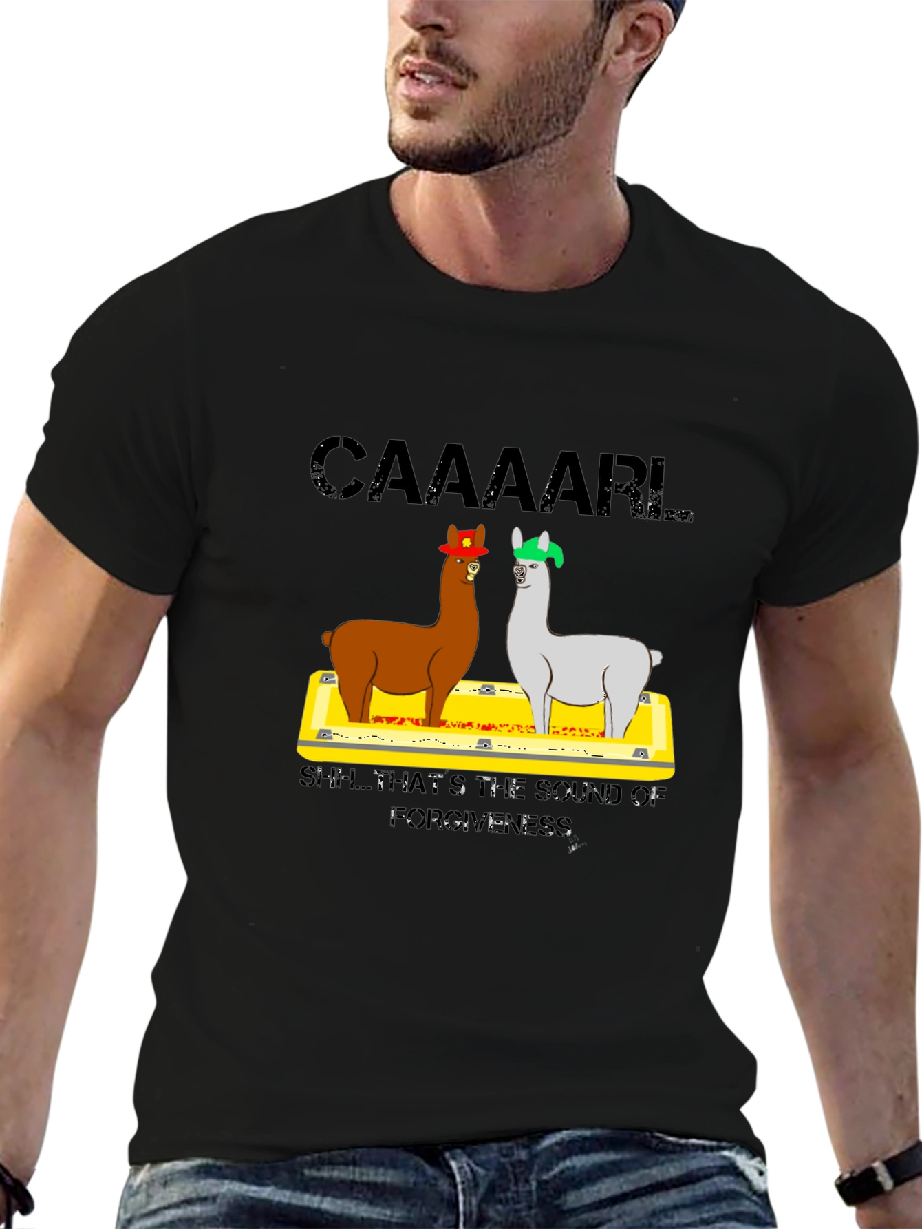 Caaaaarl Llamas Black T-Shirt