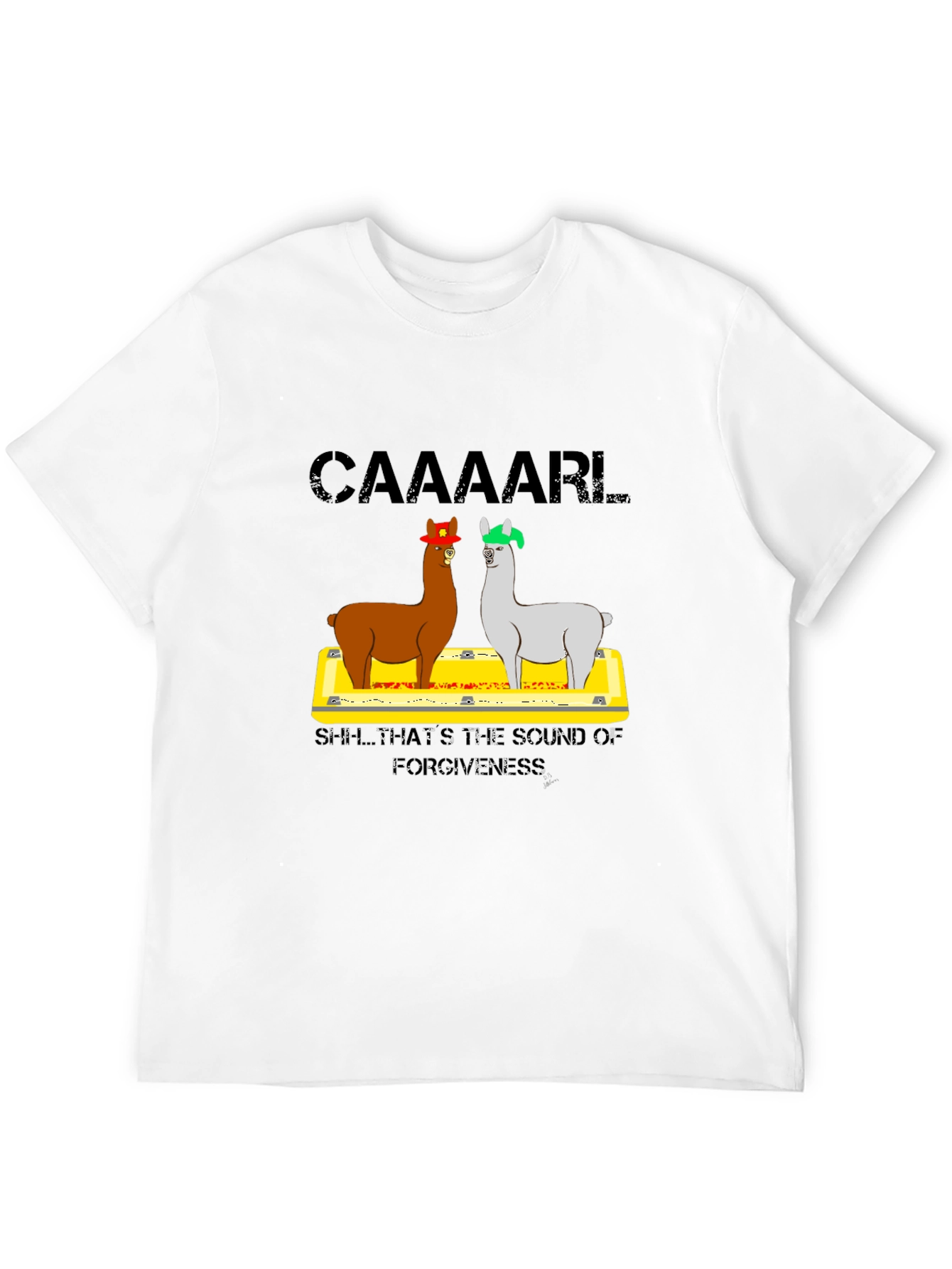 Caaaaarl Llamas Black T-Shirt