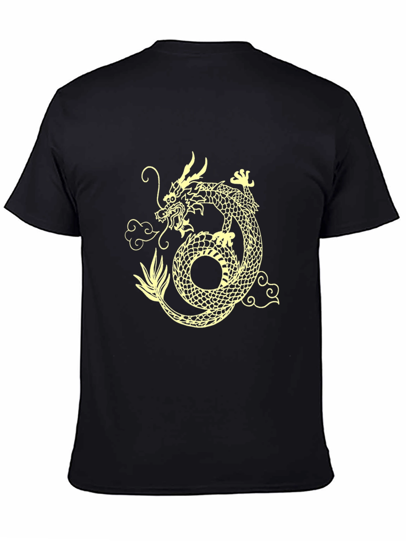 Dragon Graphic Tee - Black Cotton Blend