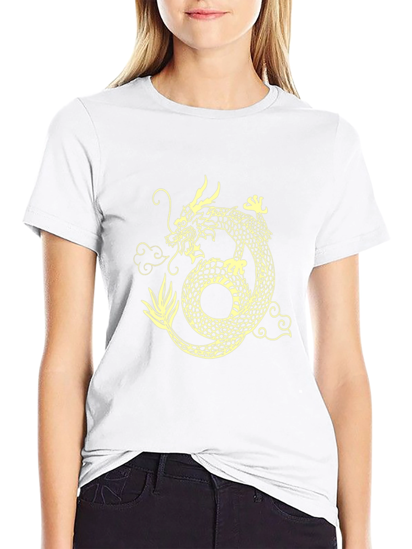 Dragon Graphic Tee - Black Cotton Blend