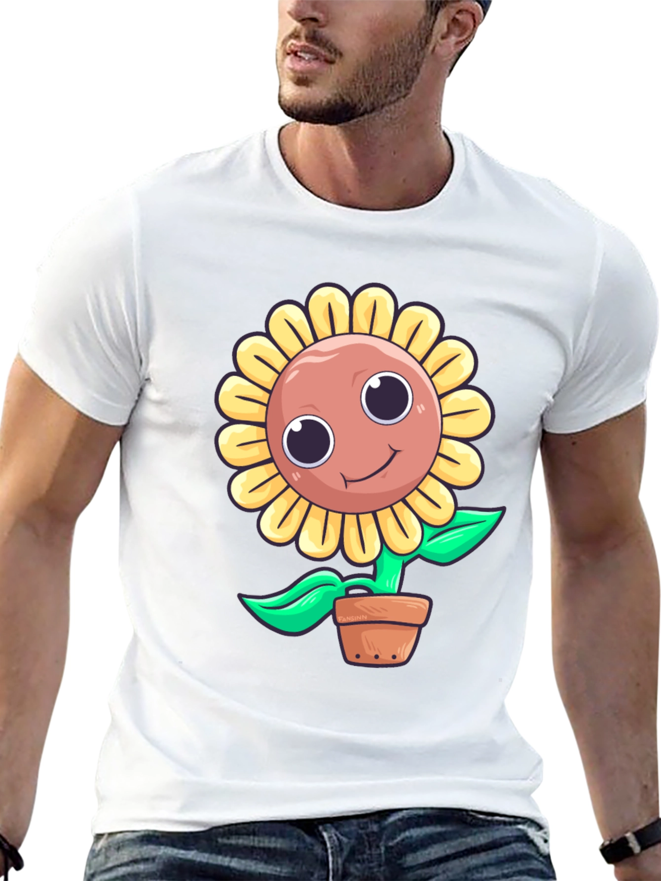 Cute Cartoon Sunflower T-Shirt