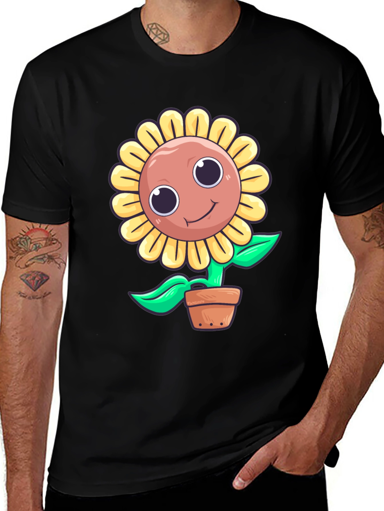 Cute Cartoon Sunflower T-Shirt