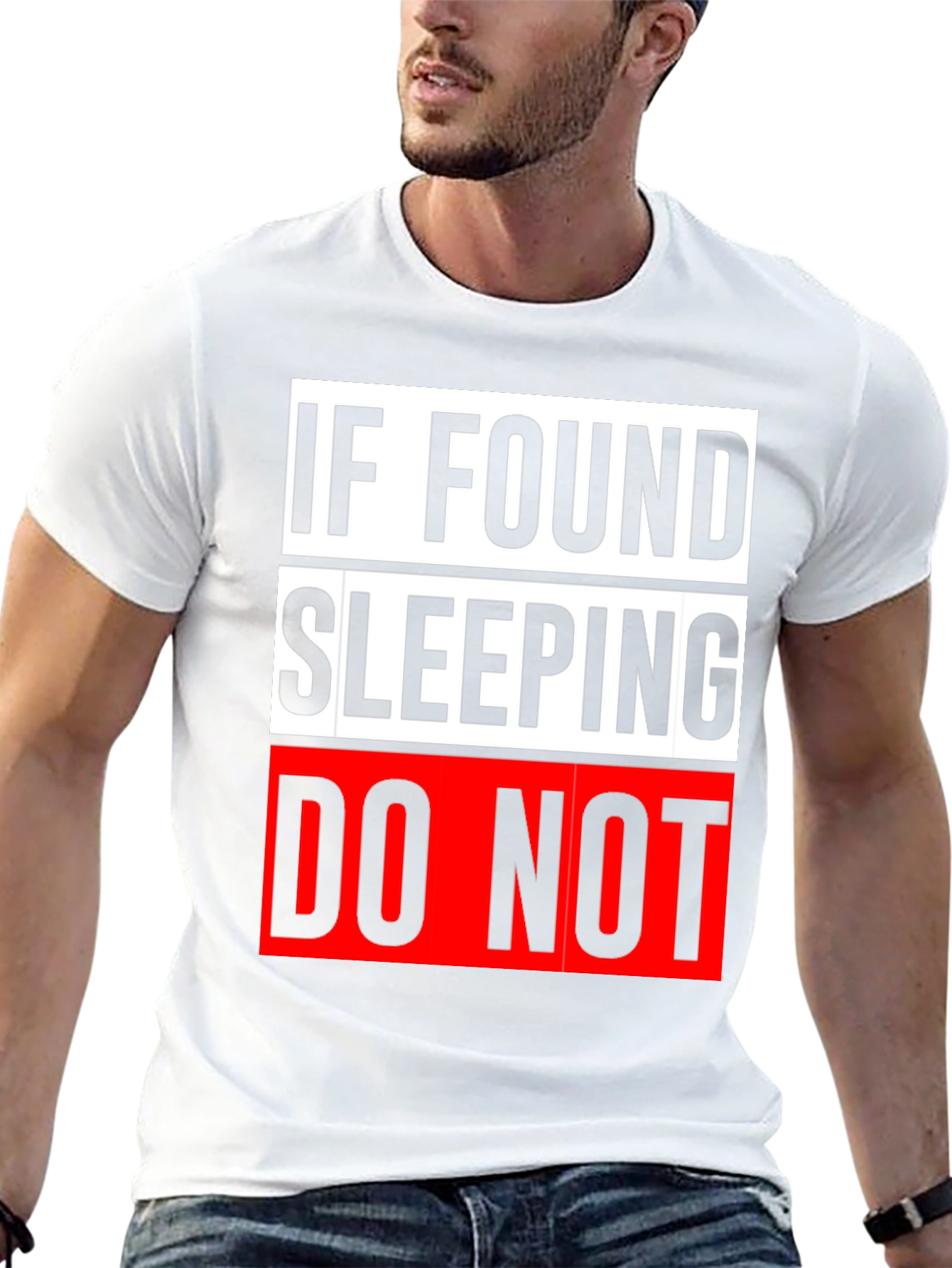Funny If Found Sleeping Graphic Mens Tee