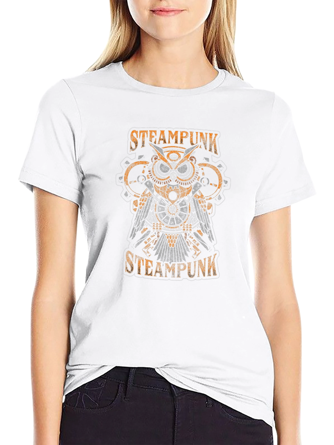 Steampunk Owl Graphic T-Shirt