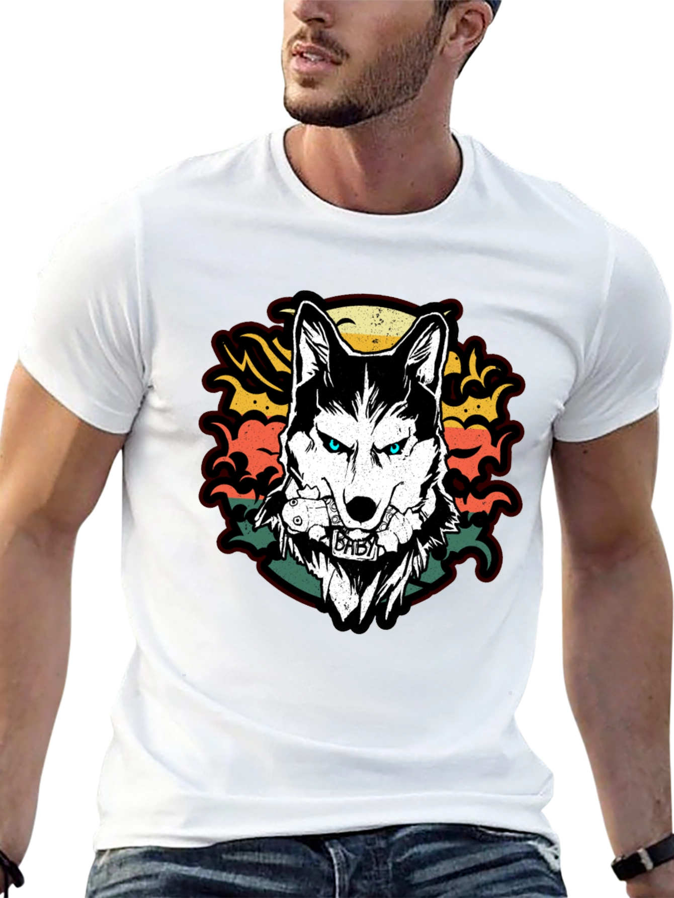 Cool Graphic Wolf T-Shirt