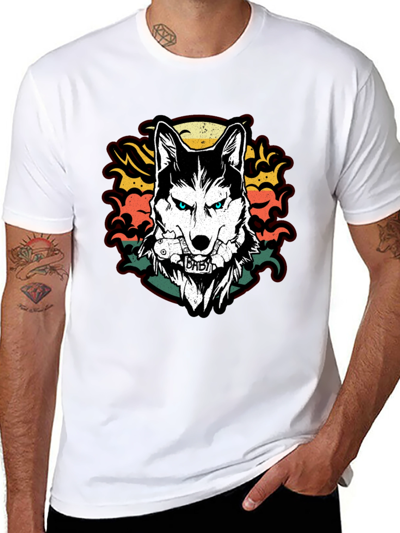 Cool Graphic Wolf T-Shirt