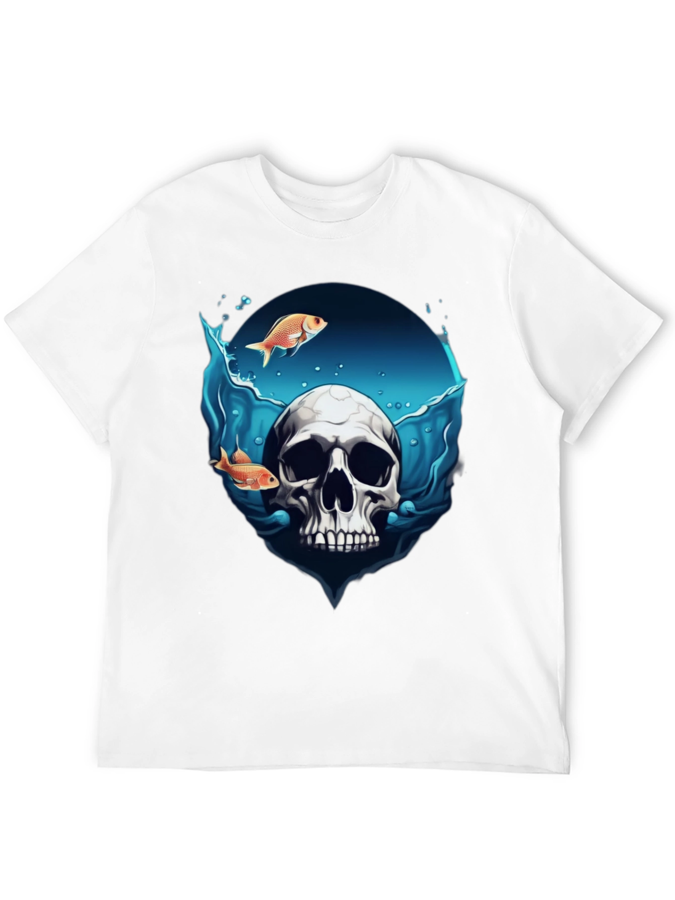 Skull & Fish Graphic T-Shirt