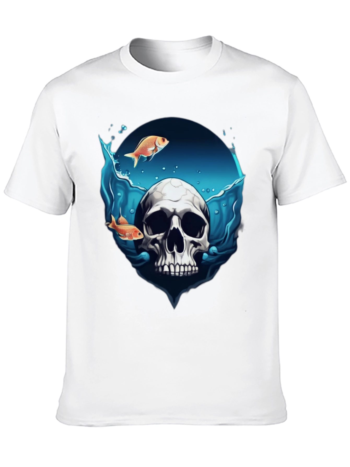 Skull & Fish Graphic T-Shirt