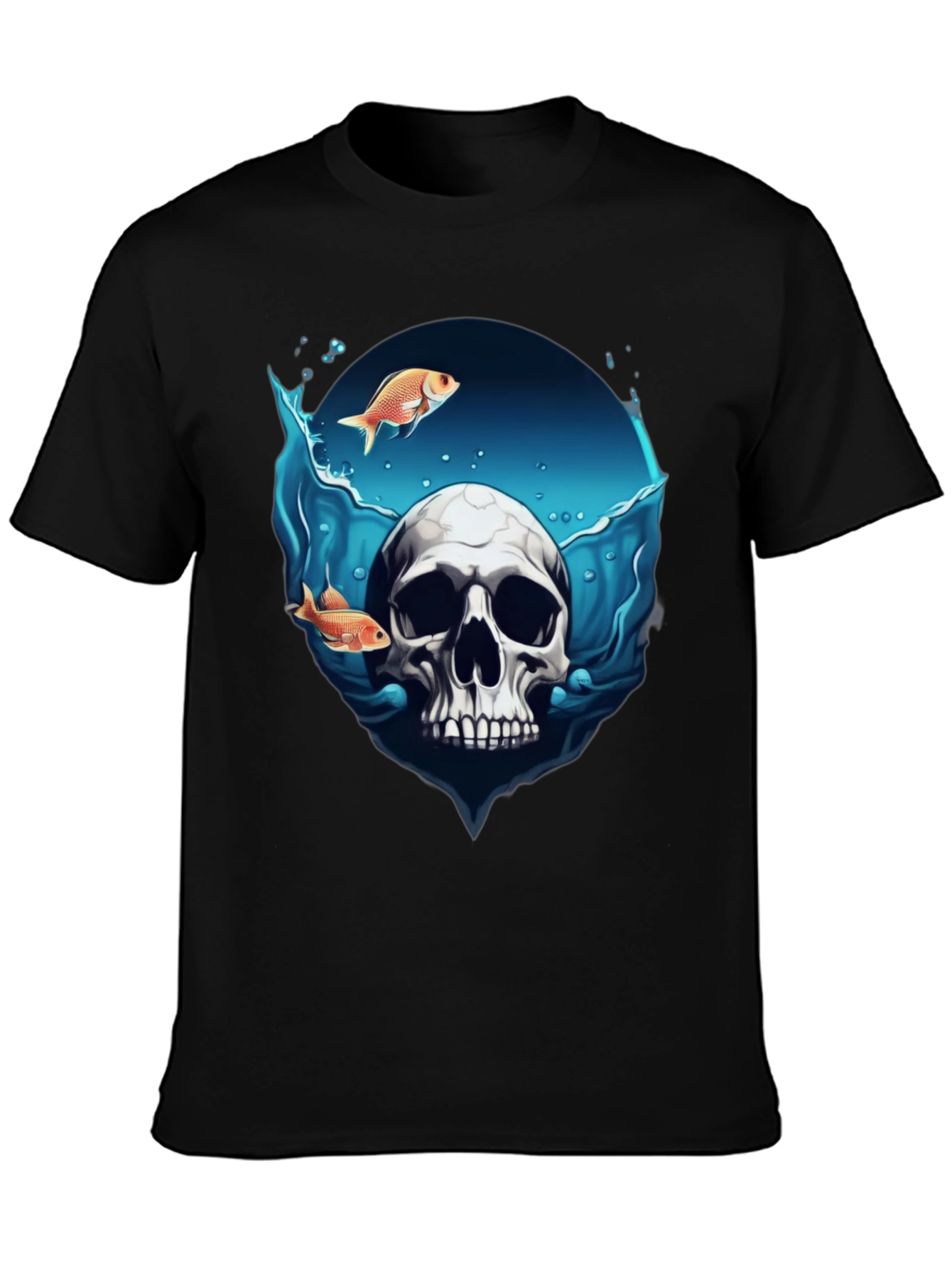 Skull & Fish Graphic T-Shirt