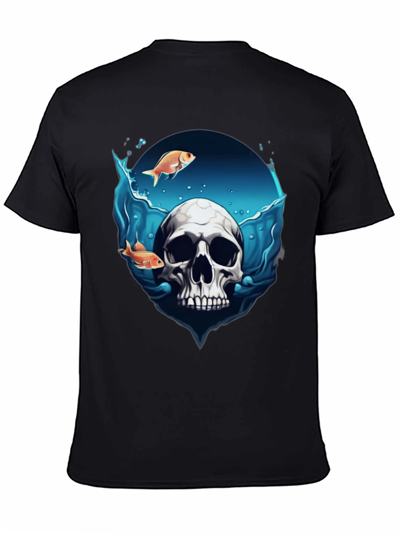Skull & Fish Graphic T-Shirt