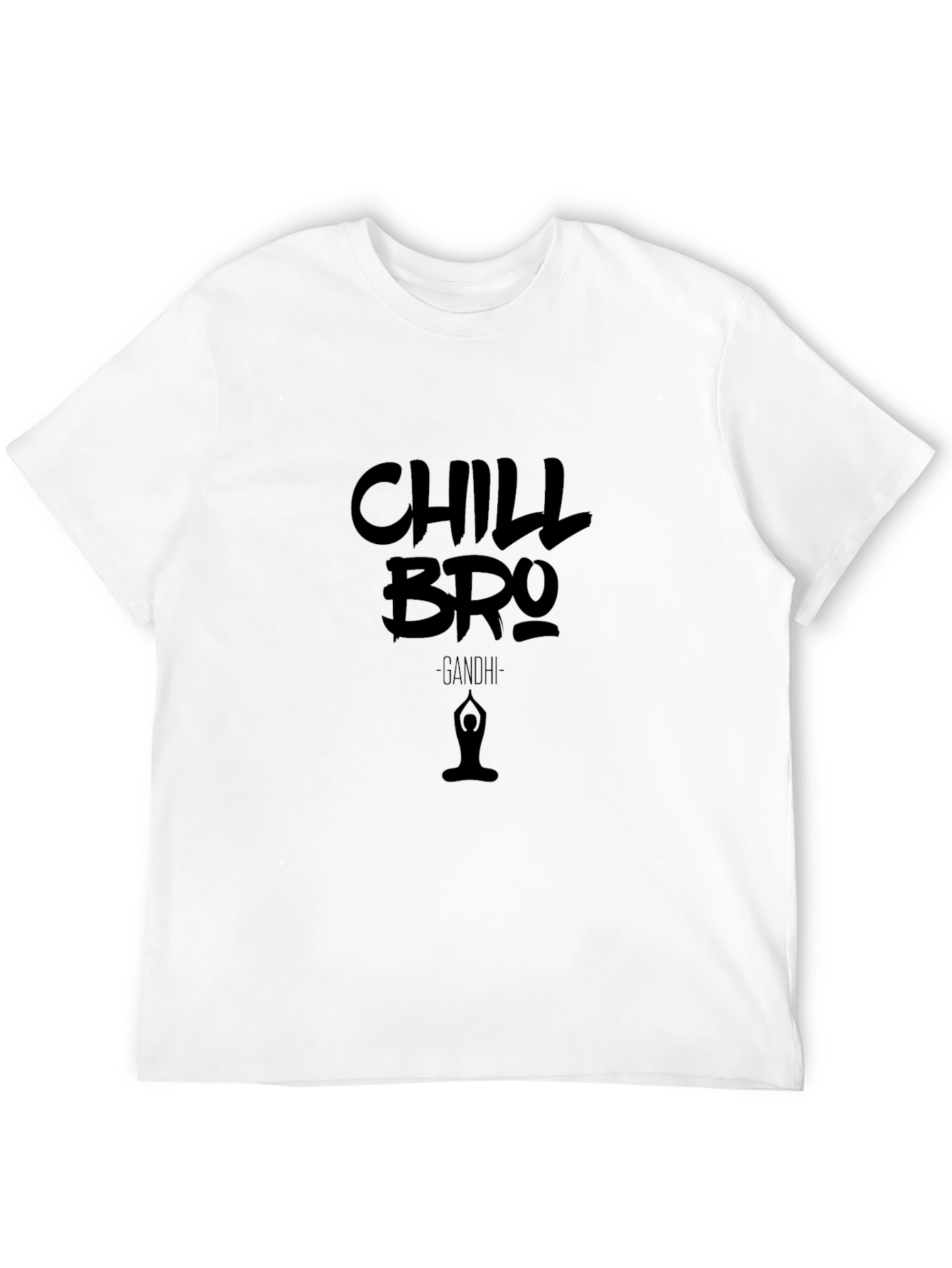 Chill Bro Gandhi Black Graphic Tee
