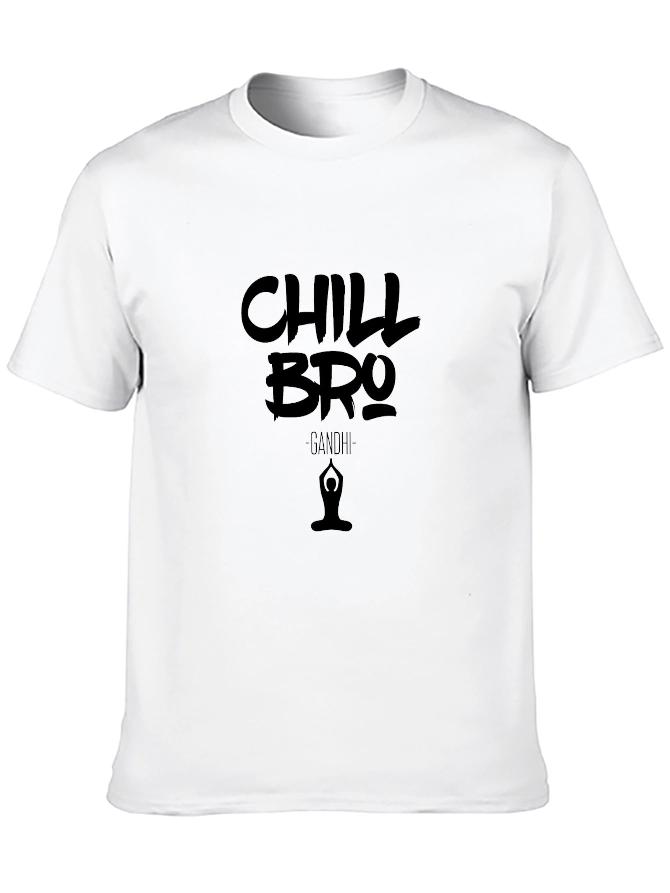 Chill Bro Gandhi Black Graphic Tee