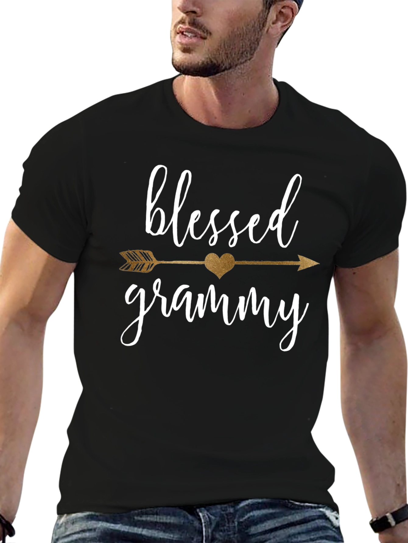 Blessed Grammy T-Shirt Heart Arrow Design
