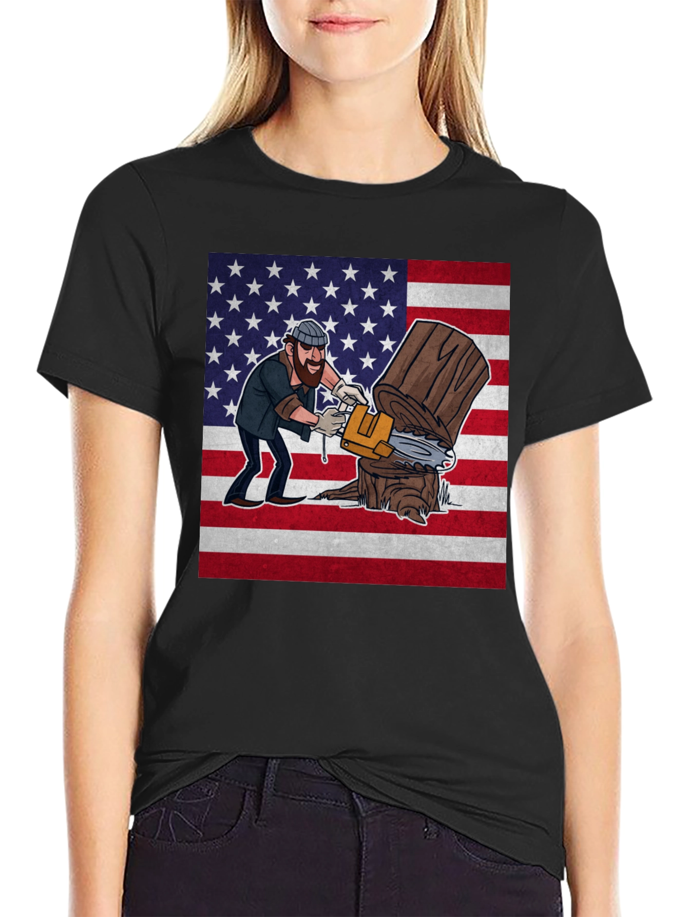 Lumberjack USA Flag Graphic Tee