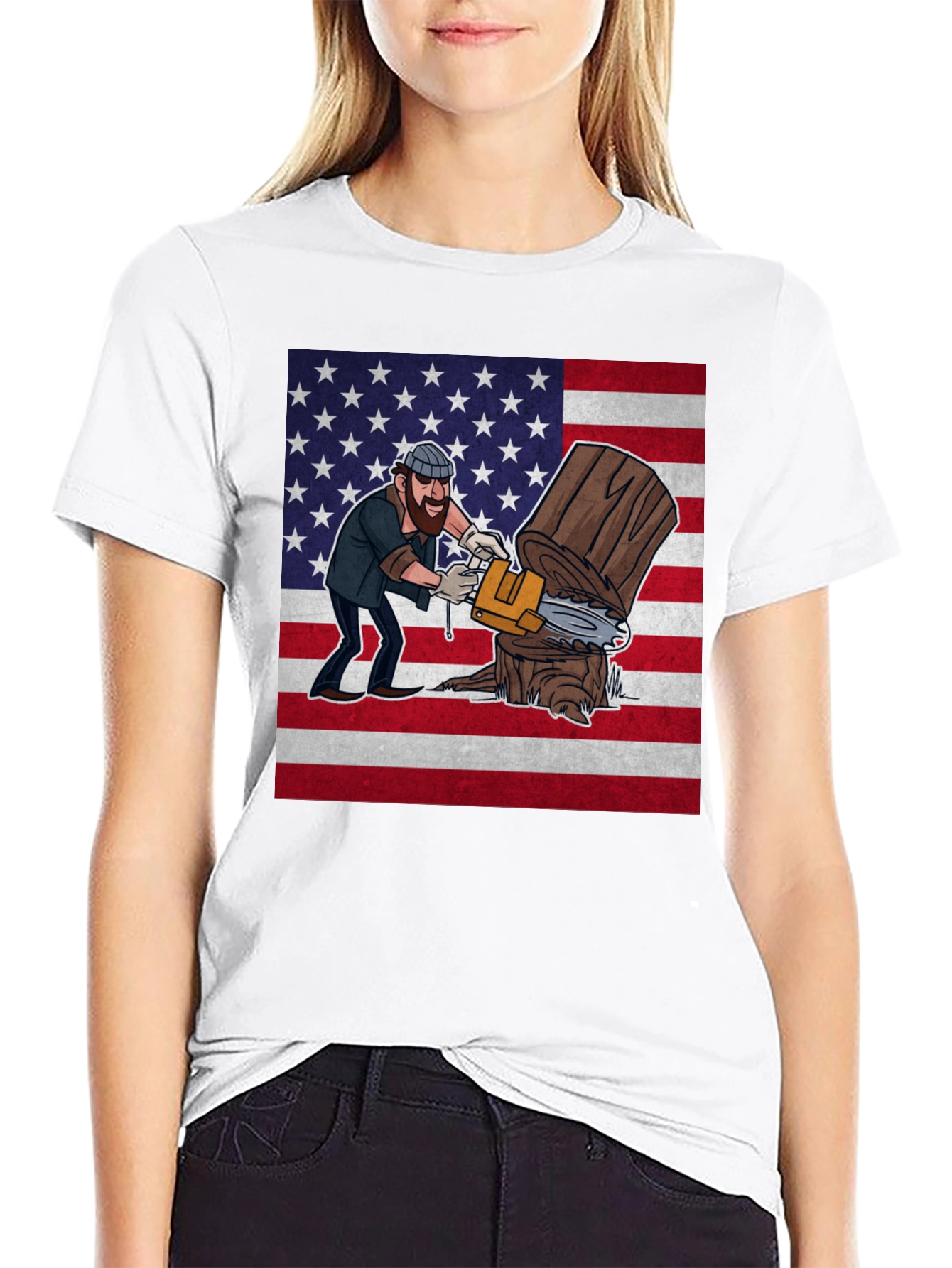 Lumberjack USA Flag Graphic Tee