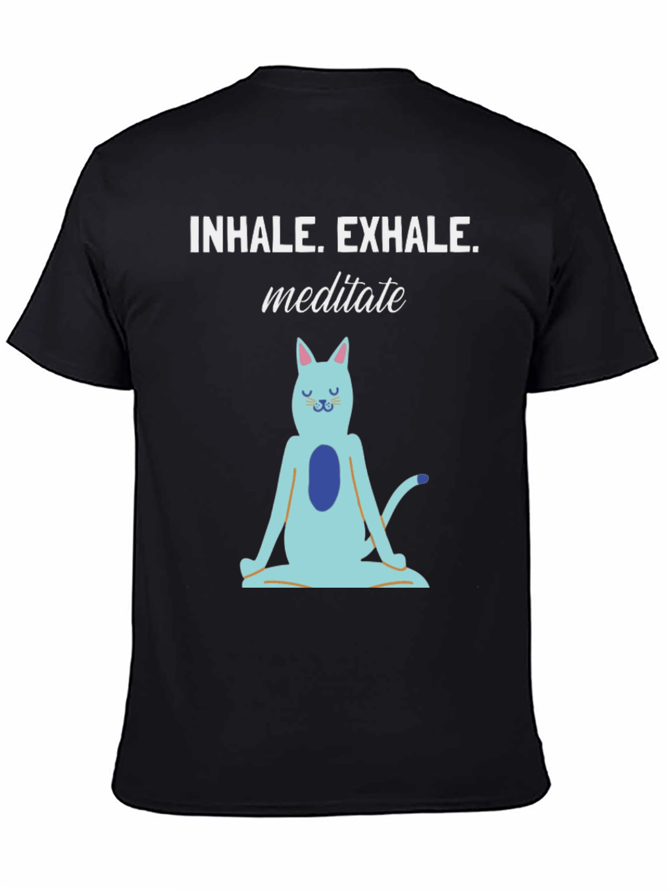 Meditating Cat Graphic T-Shirt