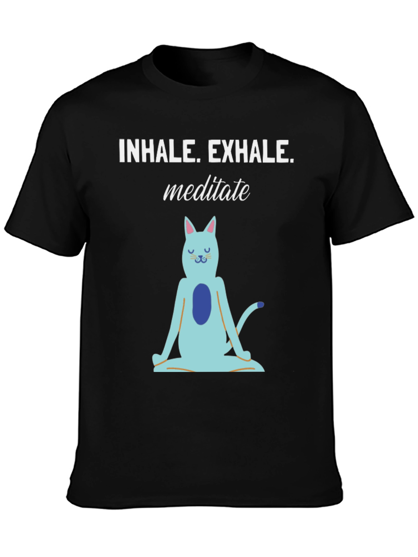 Meditating Cat Graphic T-Shirt