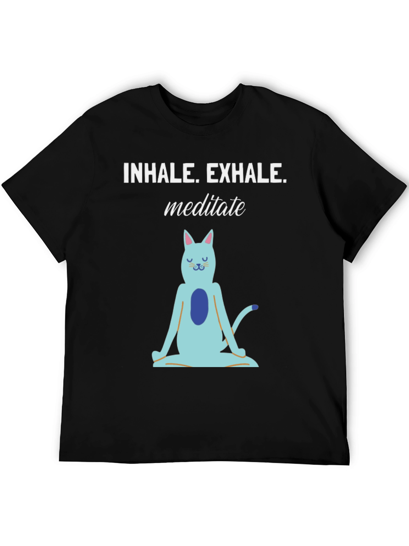 Meditating Cat Graphic T-Shirt