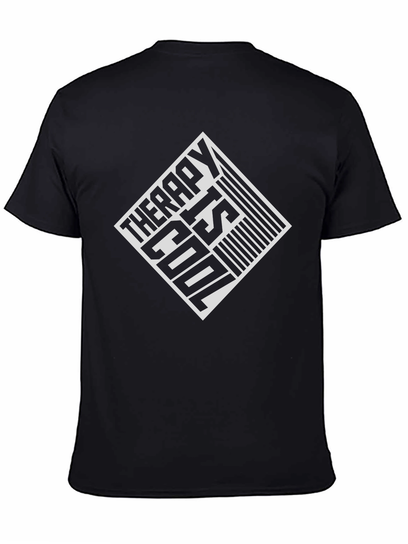 Therapy Is Cool Graphic Tee - Mens Black T-Shirt