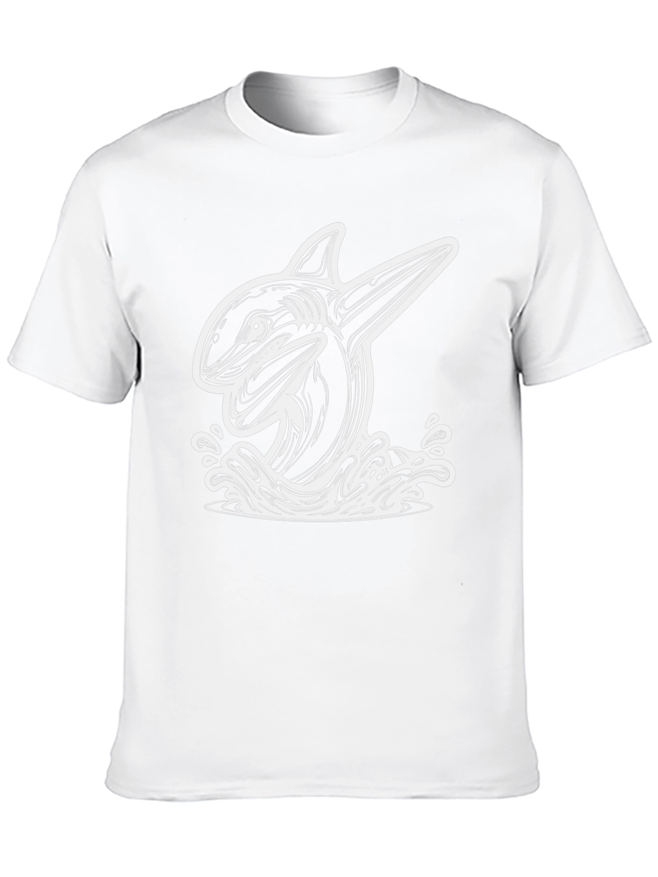 Killer Whale Graphic Tee - Black Cotton Blend Shirt