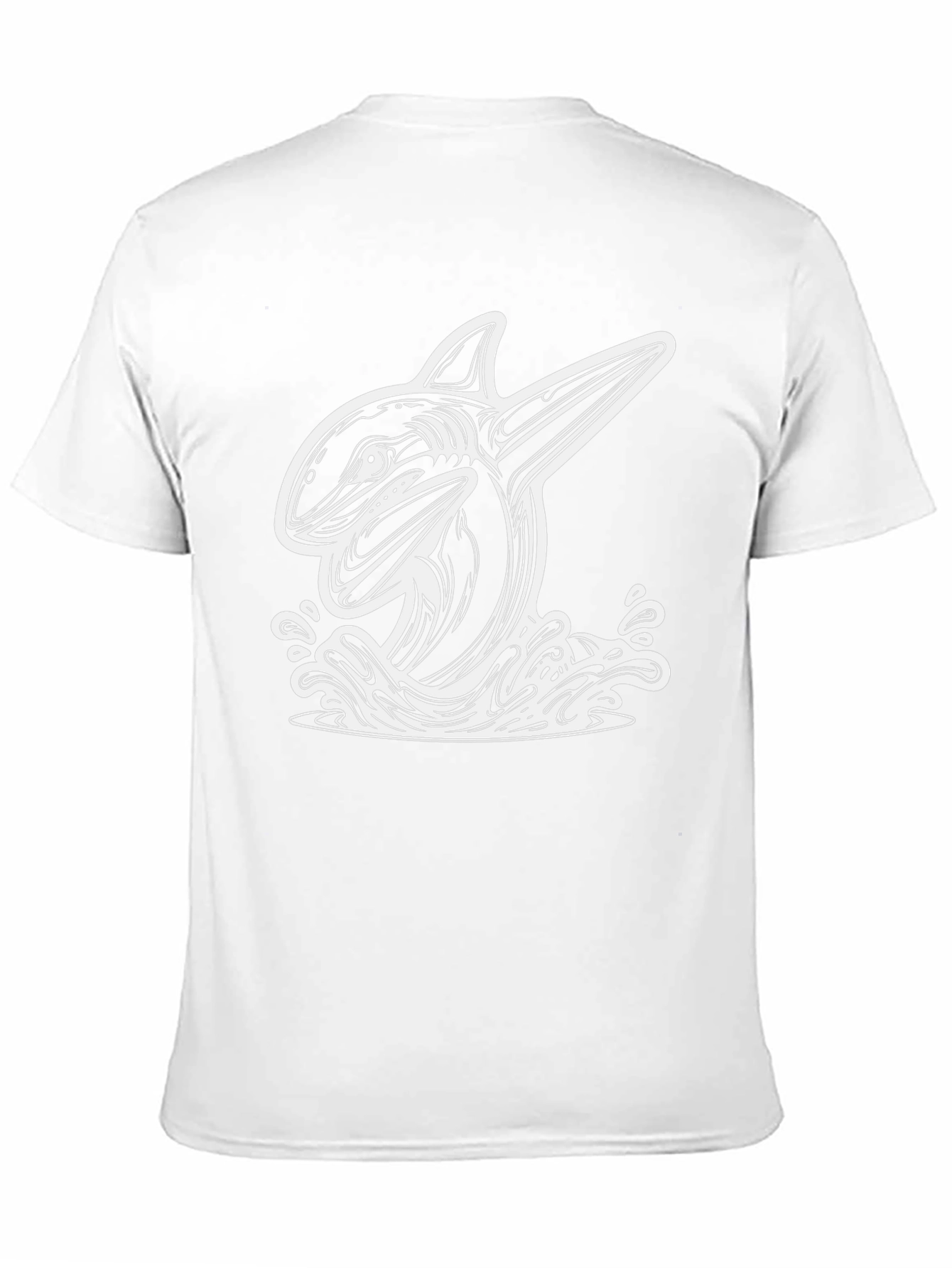 Killer Whale Graphic Tee - Black Cotton Blend Shirt