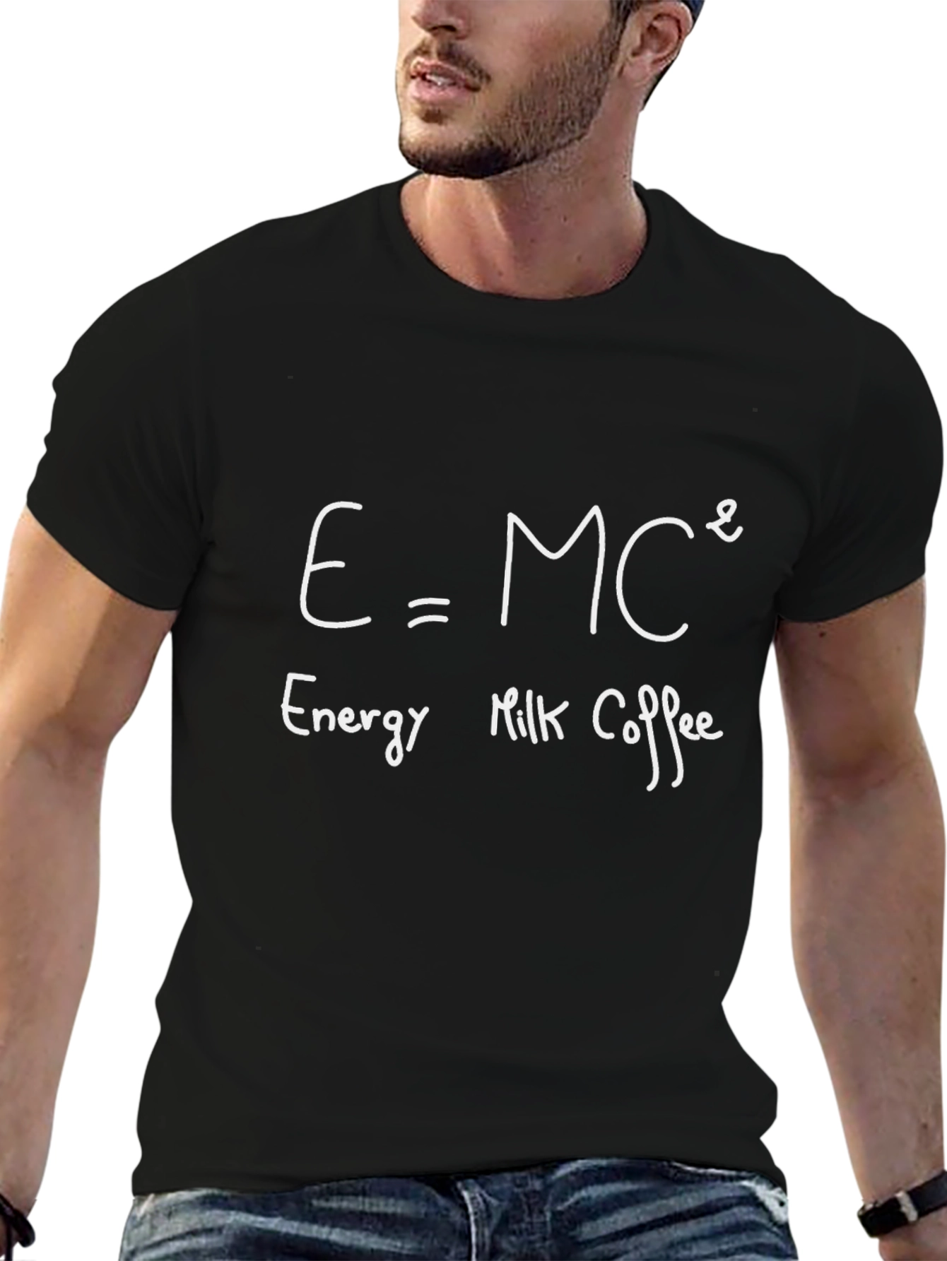 Funny Coffee T-Shirt - E=MC² Energy Formula