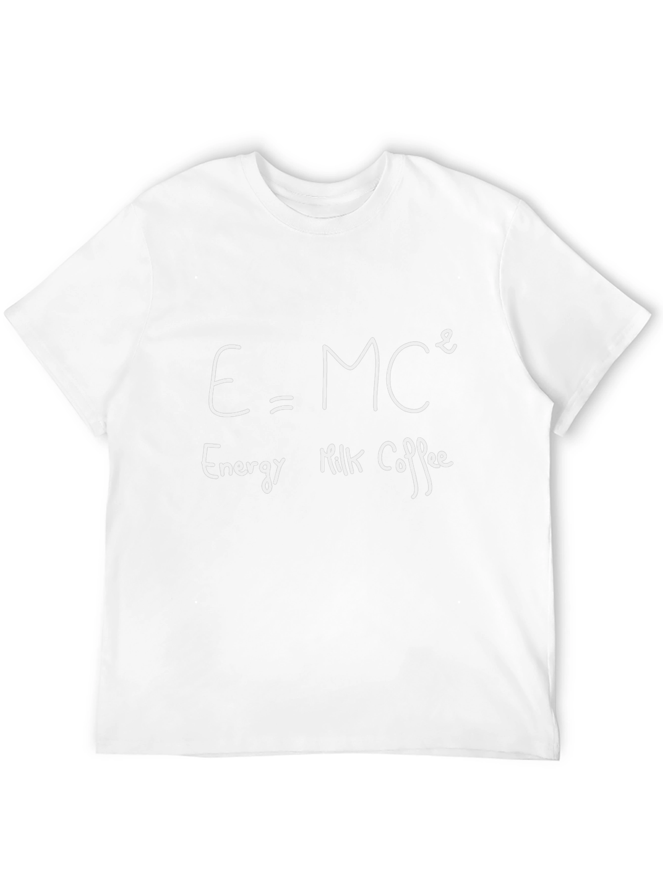 Funny Coffee T-Shirt - E=MC² Energy Formula