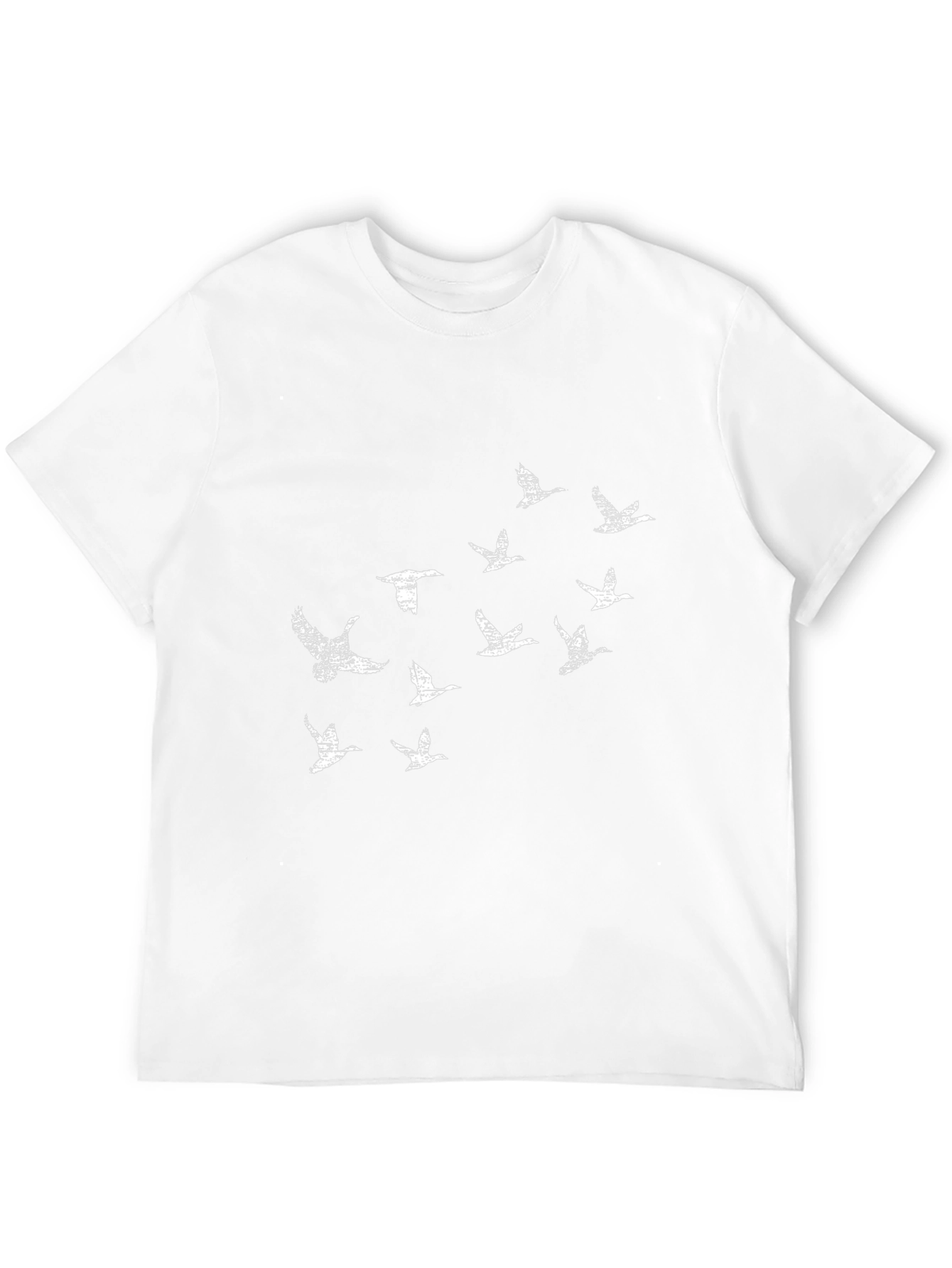 Flock of Geese Graphic Tee - Black Cotton T-Shirt